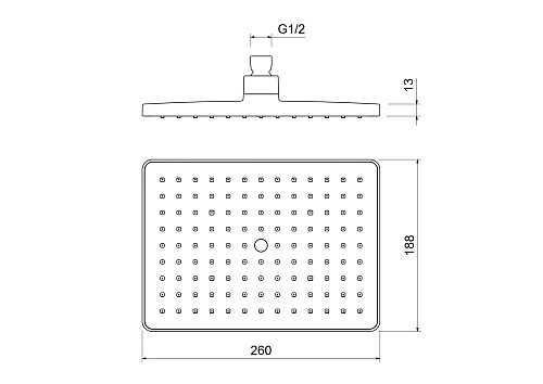 Верхний душ Aquatek AQ2087MB Черный матовый Верхний душ Aquatek AQ2087MB Черный матовый