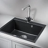Кухонная мойка Granula 6001, ШВАРЦ (чёрный металлик), кварц 600х520 Кухонная мойка Granula 6001, ШВАРЦ (чёрный металлик), кварц 600х520