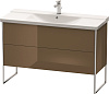 Картинка анонса товара «тумба под раковину duravit xsquare xs446306161 напольная 121 см коричнево-оливковый глянцевый»