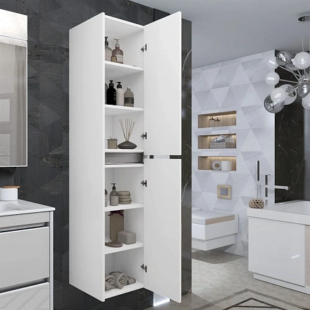 Шкаф-пенал Opadiris Фреш, белый/белый Z0000014801 Шкаф-пенал Opadiris Фреш, белый/белый Z0000014801