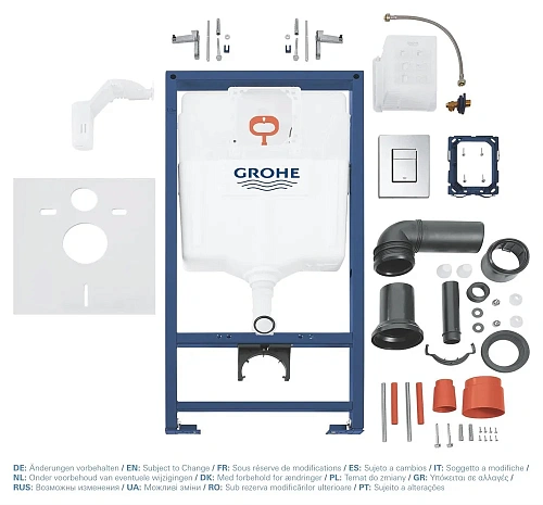 Инсталляция для унитаза GROHE Rapid SL (38827000) с панелью смыва 5 в 1 Инсталляция для унитаза GROHE Rapid SL (38827000) с панелью смыва 5 в 1