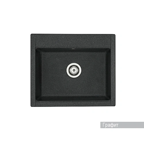 Кухонная мойка Aquaton Делия 60 1A715232LD210 из литого мрамора, прямоугольная, графит Кухонная мойка Aquaton Делия 60 1A715232LD210 из литого мрамора, прямоугольная, графит