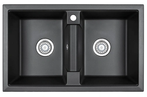 Кухонная мойка Granula 8101, ЧЁРНЫЙ, кварц 810х500 Кухонная мойка Granula 8101, ЧЁРНЫЙ, кварц 810х500