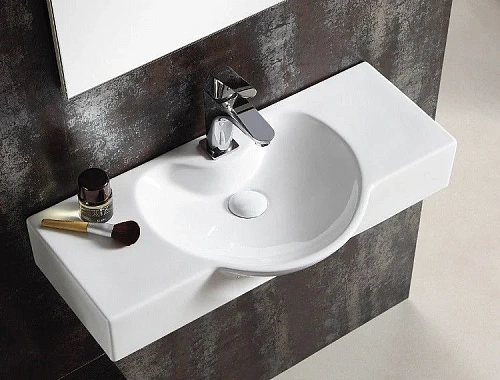 Раковина CeramaLux STR4282B накладная/подвесная, белый Раковина CeramaLux STR4282B накладная/подвесная, белый