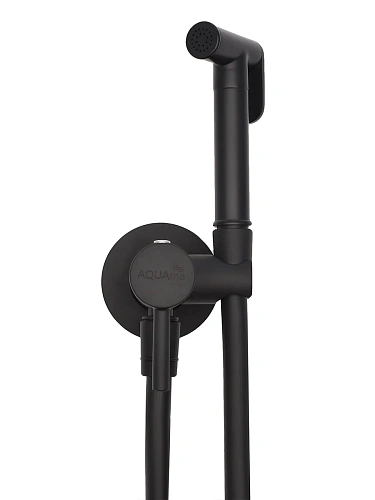 Гигиенический душ AQUAme AQM 6020MB Minimal (скрытый монтаж, латунная лейка), Matt Black AQM6020MB Гигиенический душ AQUAme AQM 6020MB Minimal (скрытый монтаж, латунная лейка), Matt Black AQM6020MB
