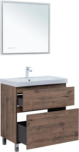 Тумба под раковину Aquanet Алвита New 80 00344129 напольная, дуб веллингтон табак Тумба под раковину Aquanet Алвита New 80 00344129 напольная, дуб веллингтон табак