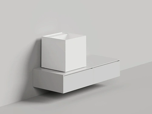 Раковина Salini ARMONIA SQUARE TOP 03 покраска по RAL полностью 130513TGF 450x450 накладная S-Sense Раковина Salini ARMONIA SQUARE TOP 03 покраска по RAL полностью 130513TGF 450x450 накладная S-Sense