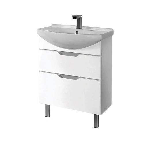 Тумба под раковину DREJA LAGUNA PLUS, 65 см, подвесная/напольная, 2 ящика, с опорами, белый глянец 9 99.0105 Тумба под раковину DREJA LAGUNA PLUS, 65 см, подвесная/напольная, 2 ящика, с опорами, белый глянец 9 99.0105