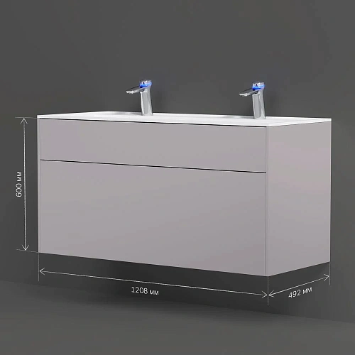 Тумба под раковину AM.PM Inspire V2.0 M50AFHX1203EGM подвесная, 120 см, push-to-open, элегантный Тумба под раковину AM.PM Inspire V2.0 M50AFHX1203EGM подвесная, 120 см, push-to-open, элегантный