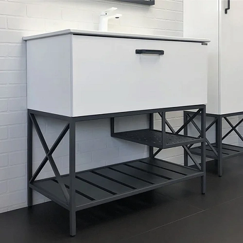 Тумба с раковиной Comforty Бредфорд-90 00-00009955 белый глянец раковина Comforty 90E Тумба с раковиной Comforty Бредфорд-90 00-00009955 белый глянец раковина Comforty 90E