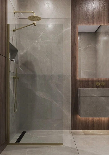 Душевая перегородка Timo TP-1190/17C-8 в узком профиле золото 1950x1190, стекло прозрачное 8 мм Душевая перегородка Timo TP-1190/17C-8 в узком профиле золото 1950x1190, стекло прозрачное 8 мм