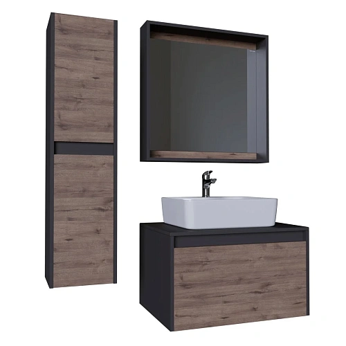 Тумба под раковину GROSSMAN СМАРТ-70 см+1 внутр.(ум.GR-3012,GR-3017,GR-3027) веллингтон/графит подвесная 107009 Тумба под раковину GROSSMAN СМАРТ-70 см+1 внутр.(ум.GR-3012,GR-3017,GR-3027) веллингтон/графит подвесная 107009