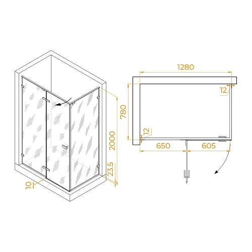 Душевой уголок RGW SV-040Gr 1300x800 мм 353204038-110 серый Easy Clean Душевой уголок RGW SV-040Gr 1300x800 мм 353204038-110 серый Easy Clean