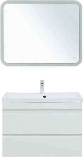 Тумба под раковину Aquanet Нота New 90 белый глянец 00335419 подвесная Тумба под раковину Aquanet Нота New 90 белый глянец 00335419 подвесная