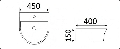 Раковина CeramaLux 78370A подвесная, белый Раковина CeramaLux 78370A подвесная, белый