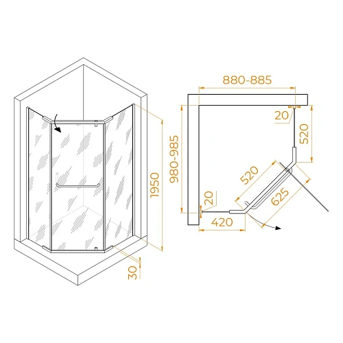Душевой уголок RGW PA-091B 900x1000 мм 35089190-14 черный Easy Clean Душевой уголок RGW PA-091B 900x1000 мм 35089190-14 черный Easy Clean