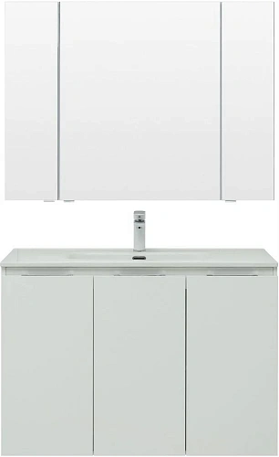 Комплект мебели Aquanet Алвита New 100 3 дверцы, белый матовый 00274111 Комплект мебели Aquanet Алвита New 100 3 дверцы, белый матовый 00274111