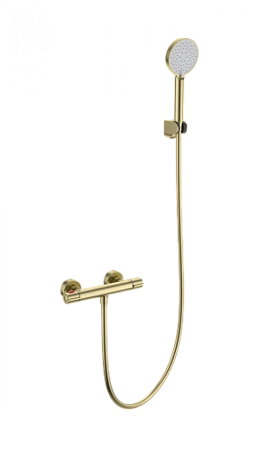 Смеситель для душа Wonzon & Woghand с термостатом, брашированное золото (WW-B2063-A-BG) Смеситель для душа Wonzon & Woghand с термостатом, брашированное золото (WW-B2063-A-BG)