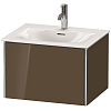 Картинка анонса товара «тумба под раковину duravit xsquare xs422206161 подвесная 61 см коричнево-оливковый глянцевый»