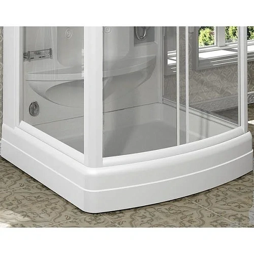 Душевая кабина Radomir Диана 108х118 1-05-1-0-0-0640 поддон с каркасом и сифоном, стекло прозрачное, функция Пар, FM-приемник, освещение, вентиляция, профиль белый Душевая кабина Radomir Диана 108х118 1-05-1-0-0-0640 поддон с каркасом и сифоном, стекло прозрачное, функция Пар, FM-приемник, освещение, вентиляция, профиль белый