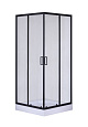 Детальная картинка товара «душевой уголок taliente 80x80x195см, квадратный, раздвижной, прозр.стекло 6мм, черный профиль ta-08082-1cb»