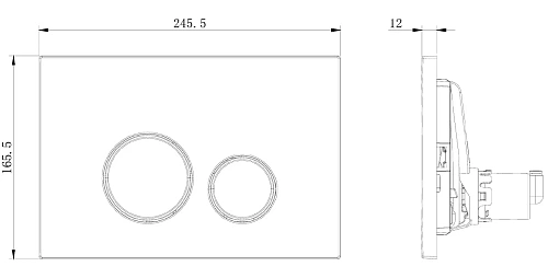 Клавиша смыва Allen Brau Priority 3.0 9.20A01.GR графит Клавиша смыва Allen Brau Priority 3.0 9.20A01.GR графит