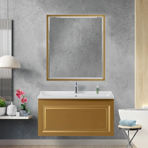 Зеркало CEZARES INTERNI 800x900 CZR-SPC-INT-800-900-LED-TCH-WARM-BORO с подсветкой, сенсорном и подогревом, брашированное золото Зеркало CEZARES INTERNI 800x900 CZR-SPC-INT-800-900-LED-TCH-WARM-BORO с подсветкой, сенсорном и подогревом, брашированное золото