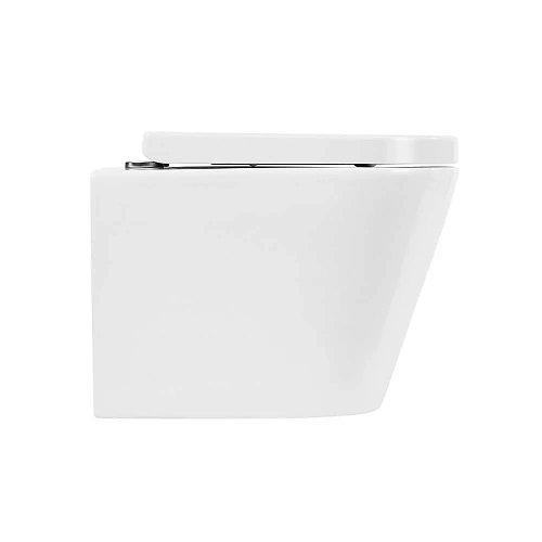 Унитаз подвесной BelBagno FLAY-R BB053CHR/BB865SC безободковый с сиденьем Унитаз подвесной BelBagno FLAY-R BB053CHR/BB865SC безободковый с сиденьем