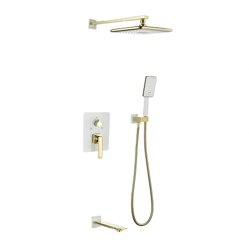 Душевая система Lemark Mista LM6422WG встраиваемая, белый/золото Душевая система Lemark Mista LM6422WG встраиваемая, белый/золото