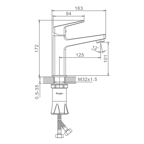 Смеситель для раковины Raglo R30.10, хром Смеситель для раковины Raglo R30.10, хром