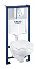 Картинка анонса товара «инсталляция grohe solido perfect (39192000) с подвесным унитазом и панелью смыва skate air»