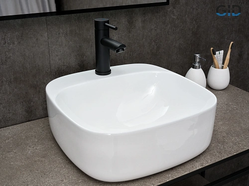 Раковина Gid N9284 51219 накладная белая 42x42x15.5 Раковина Gid N9284 51219 накладная белая 42x42x15.5