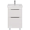 Тумба под раковину DREJA PRIME, 60 см, подвесная/напольная, 2 ящика, белый глянец 99.9300
