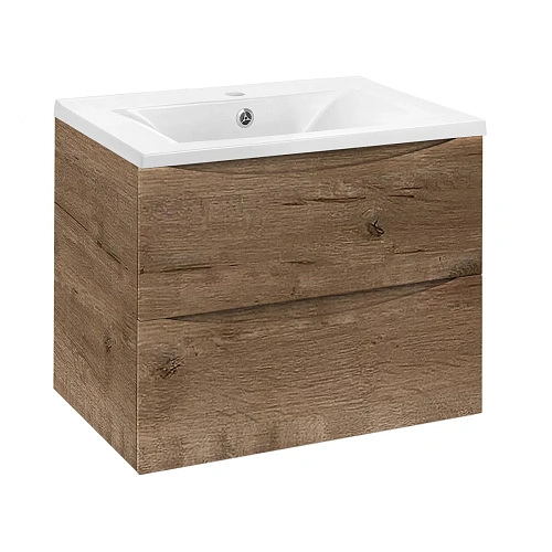 Тумба под раковину Vincea Mia 600 VMC-2MA600VO подвесная, 2 выкатных ящика soft close, V.Oak Тумба под раковину Vincea Mia 600 VMC-2MA600VO подвесная, 2 выкатных ящика soft close, V.Oak