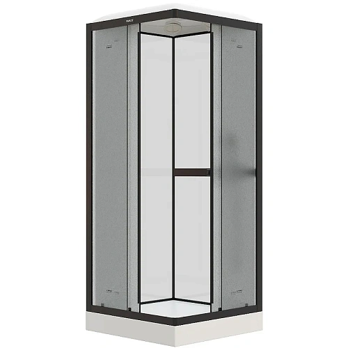 Душевая кабина Parly FQ811B 800x800 профиль черный матовый, стекло матовое (жемчужное) Душевая кабина Parly FQ811B 800x800 профиль черный матовый, стекло матовое (жемчужное)
