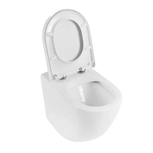 Унитаз приставной BelBagno SFERA-R BB2141CBR/BB865SC безободковый с сиденьем Унитаз приставной BelBagno SFERA-R BB2141CBR/BB865SC безободковый с сиденьем