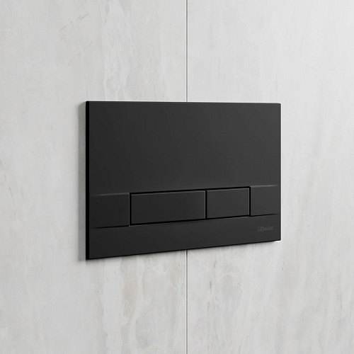 Клавиша смыва Lemark BIT механическая, черный матовый soft touch 9802006 Клавиша смыва Lemark BIT механическая, черный матовый soft touch 9802006