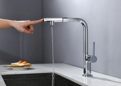 Смеситель для кухни AQUAme Cucina AQM9903CR с выдвижным изливом, с подключением к фильтру с питьевой водой, хром Смеситель для кухни AQUAme Cucina AQM9903CR с выдвижным изливом, с подключением к фильтру с питьевой водой, хром