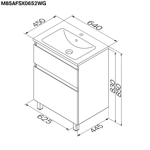 Тумба под раковину AM.PM X-Joy M85AFSX0652WG напольная, 65 см, белый Тумба под раковину AM.PM X-Joy M85AFSX0652WG напольная, 65 см, белый