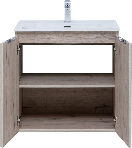 Тумба под раковину Aquanet Алвита New 70 2 дверцы, дуб веллингтон белый 00303906 Тумба под раковину Aquanet Алвита New 70 2 дверцы, дуб веллингтон белый 00303906