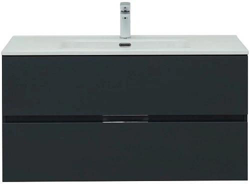 Тумба под раковину Aquanet Алвита New 100 2 ящика, антрацит 00277519 Тумба под раковину Aquanet Алвита New 100 2 ящика, антрацит 00277519