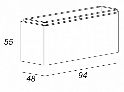 Тумба под раковину CEZARES 55228 480x940 мм Тумба под раковину CEZARES 55228 480x940 мм