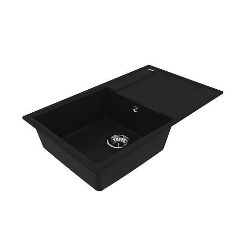 Кухонная мойка Lemark IMANDRA 840 врезная из кварцгранита, с крылом, антрацит 9910031 Кухонная мойка Lemark IMANDRA 840 врезная из кварцгранита, с крылом, антрацит 9910031