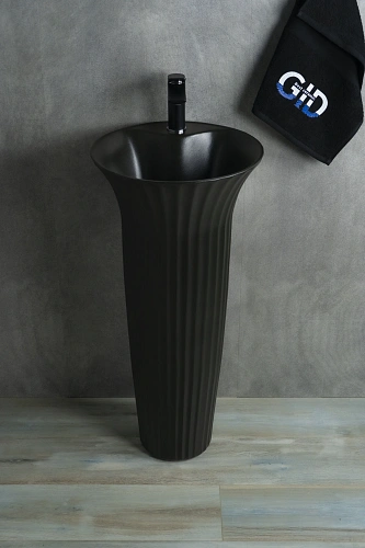 Раковина Gid Nb132bg 81114 напольная под черная графит 41x41x84 Раковина Gid Nb132bg 81114 напольная под черная графит 41x41x84