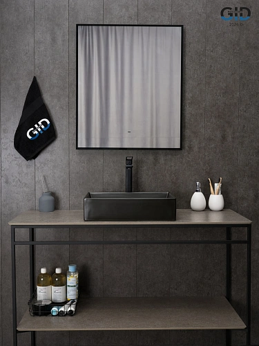 Раковина Gid Bm1204 53360 накладная черная матовая 45x32x11 Раковина Gid Bm1204 53360 накладная черная матовая 45x32x11