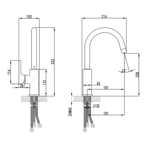 Смеситель для кухни Lemark COMFORT LM3073 с подключением к фильтру питьевой воды, грей Смеситель для кухни Lemark COMFORT LM3073 с подключением к фильтру питьевой воды, грей