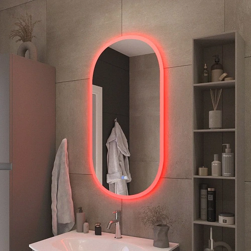 Зеркало CEZARES ELLISSE с подсветкой RGB и сенсорным выключателем CZR-SPC-ELS-500-950-RGB-TCH 500x950 Зеркало CEZARES ELLISSE с подсветкой RGB и сенсорным выключателем CZR-SPC-ELS-500-950-RGB-TCH 500x950