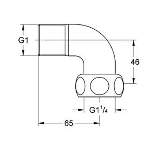 Соединительный уголок GROHE, хром (12111000) Соединительный уголок GROHE, хром (12111000)