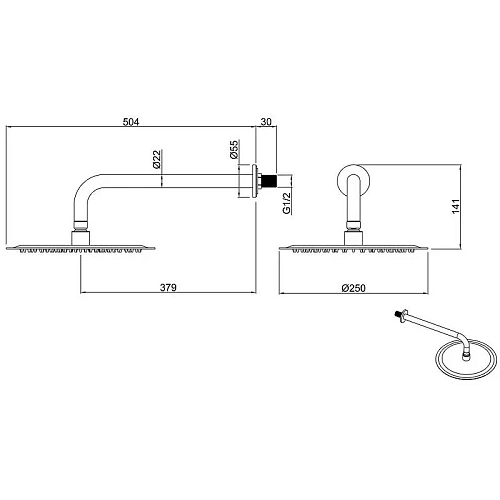 Верхний душ Allen Brau Priority 5.31017-BN Верхний душ Allen Brau Priority 5.31017-BN