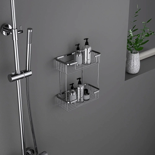 Полка Timo Saona 13083/00 двойная хром Полка Timo Saona 13083/00 двойная хром